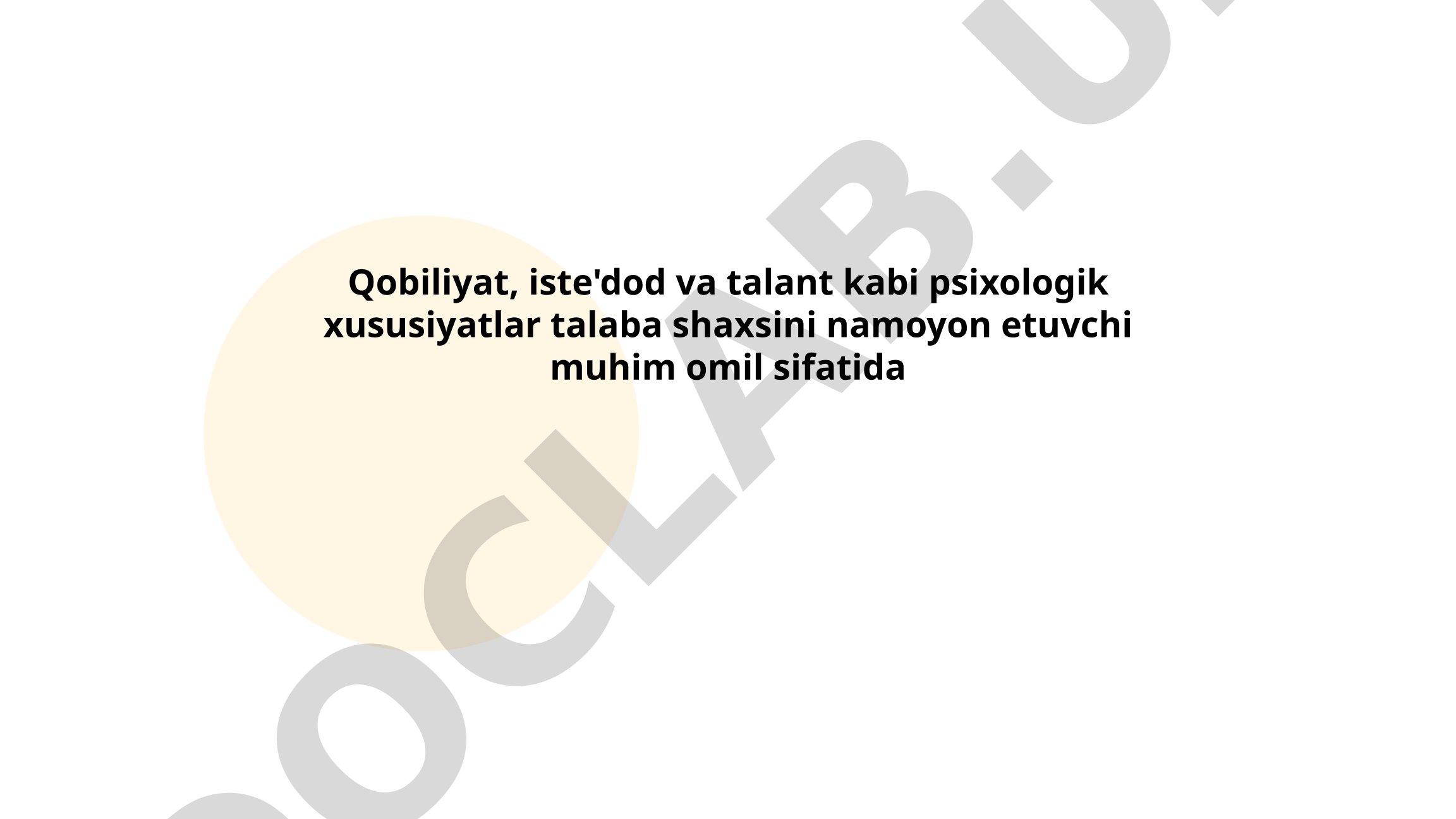 Qobiliyat, iste'dod va talantning talaba shaxsiga ta'siri