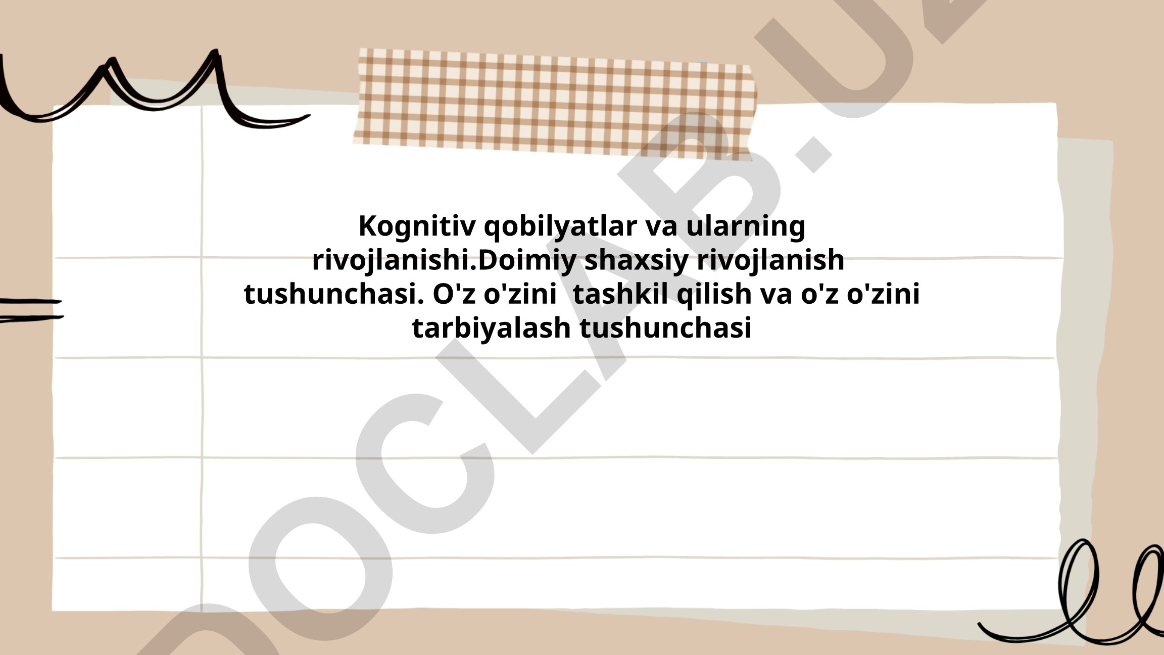 Kognitiv qobiliyatlar va ularning rivojlanishi