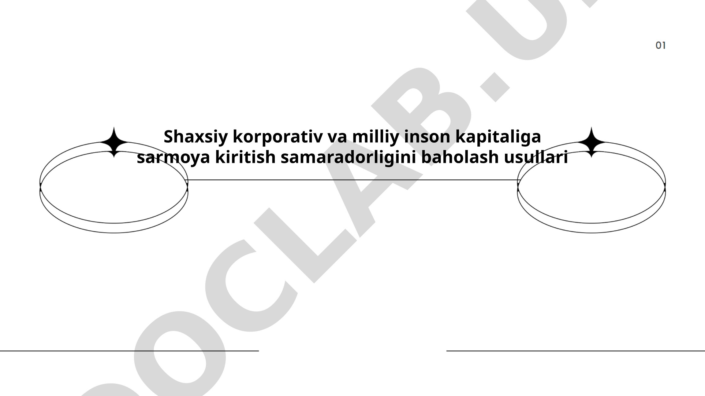 Shaxsiy korporativ va milliy inson kapitaliga sarmoya kiritish samaradorligini baholash usullari