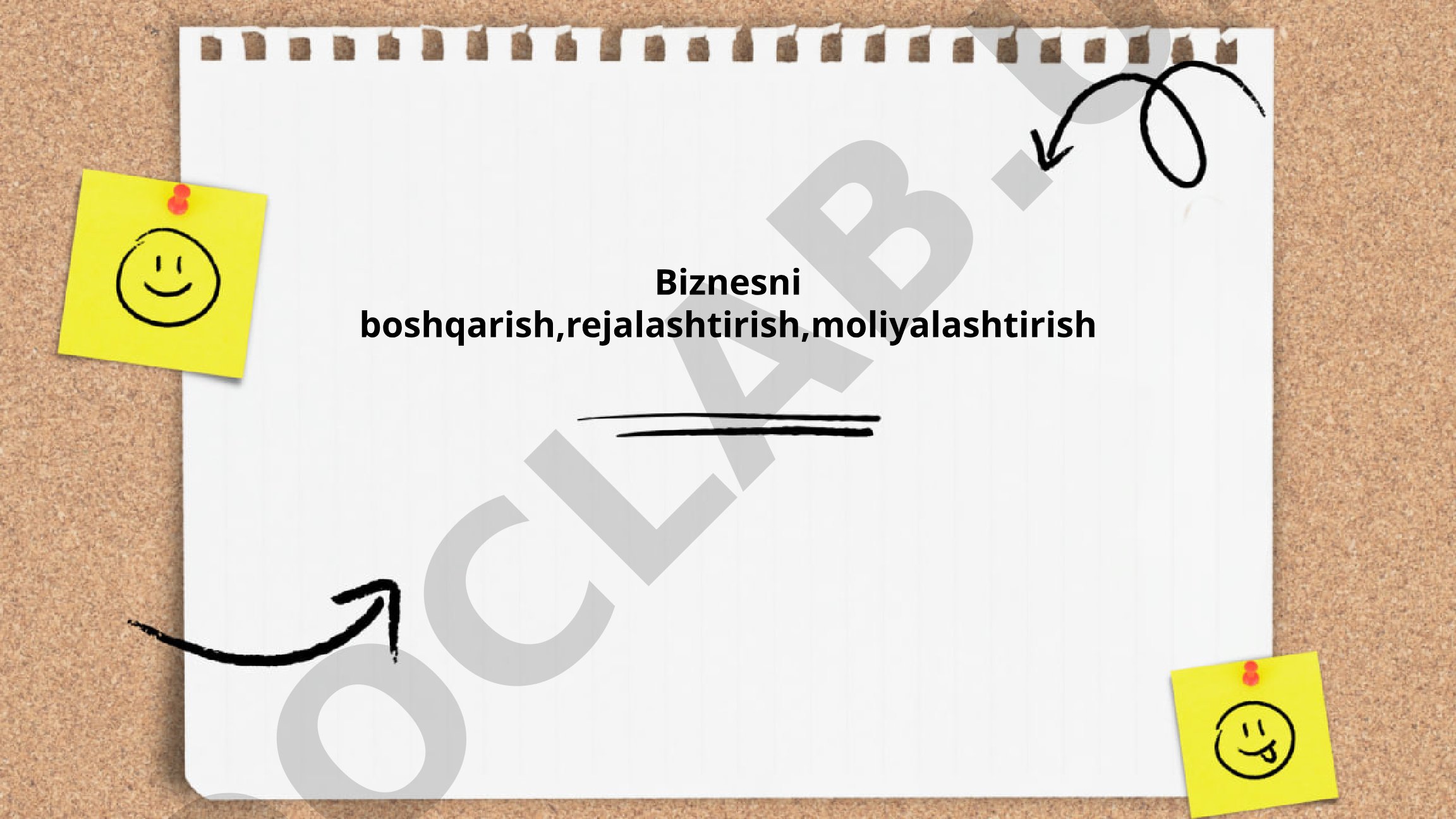 Biznesni boshqarish, rejalashtirish, moliyalashtirish