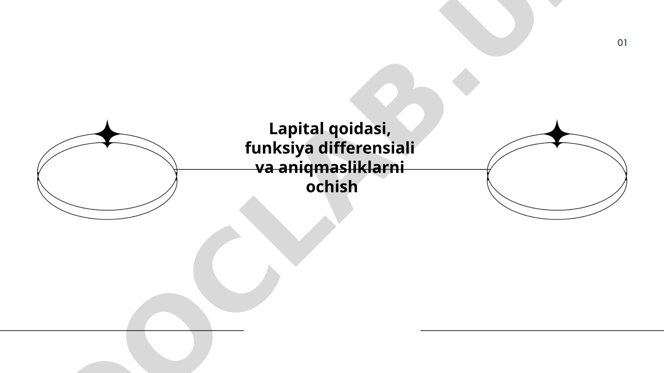 L'Hospital qoidasi, funksiya differensiali va aniqmasliklarni ochish