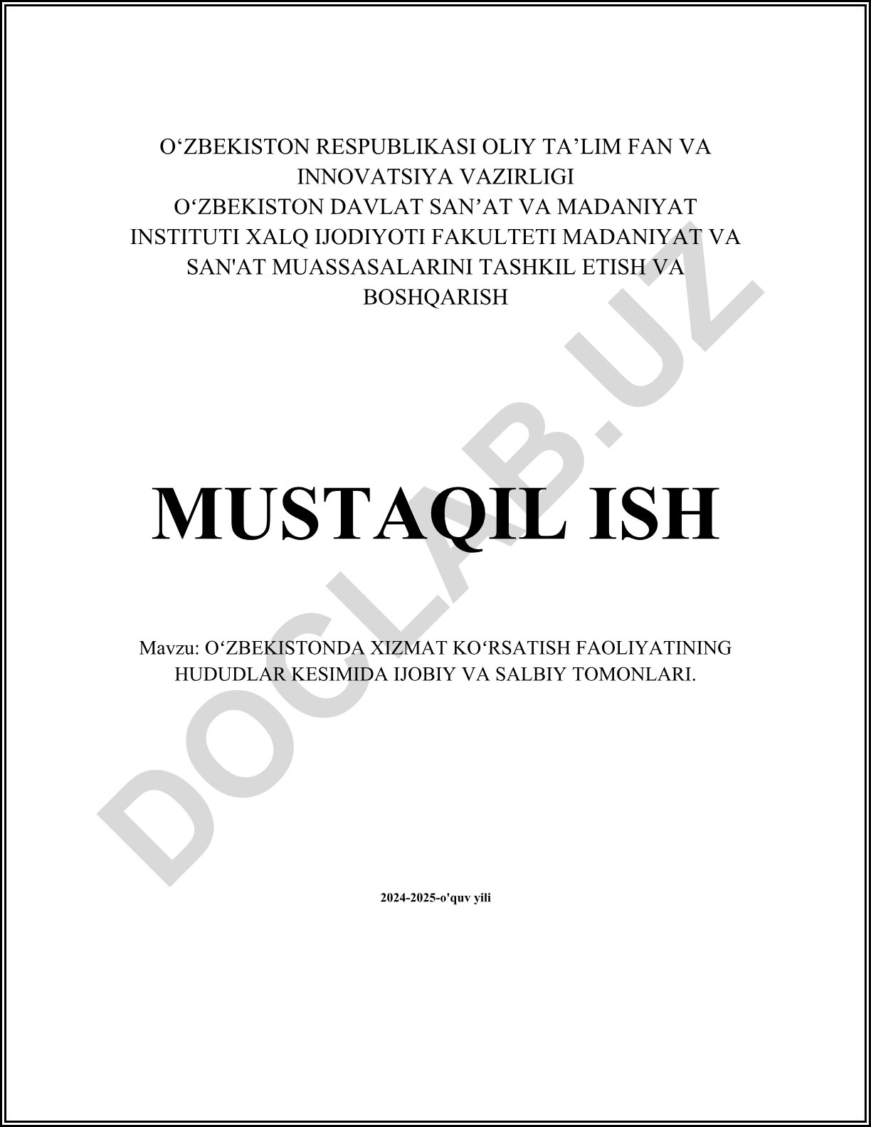 Oʻzbekistonda xizmat koʻrsatish faoliyatining hududlar kesimida ijobiy va salbiy tomonlari