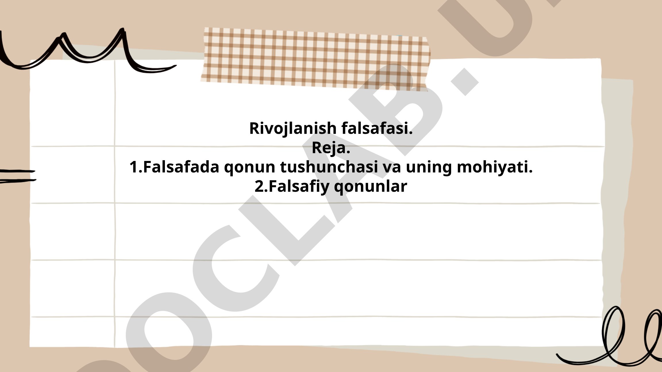 Falsafada qonun tushunchasi va falsafiy qonunlar
