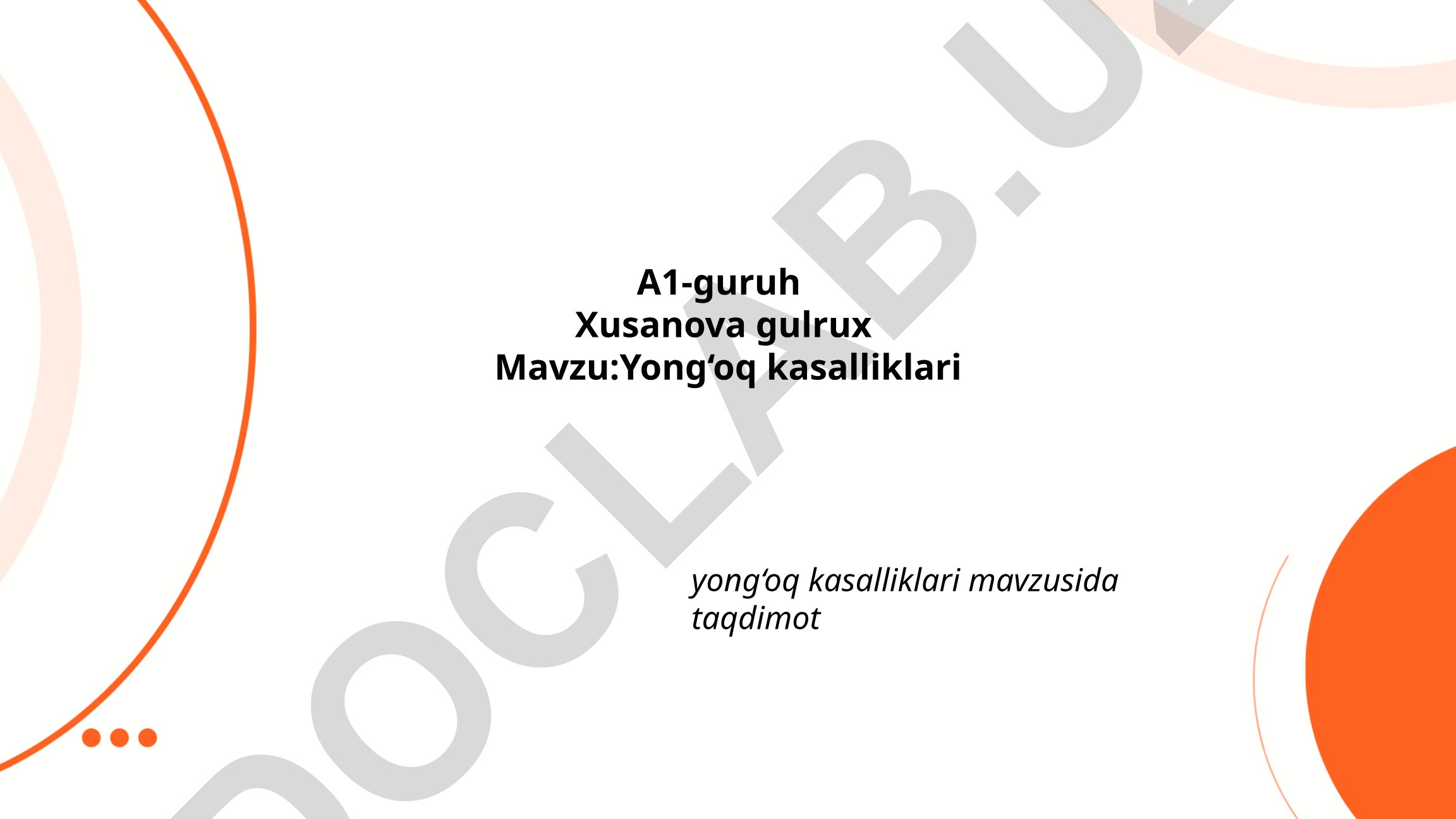 Yong‘oq kasalliklari