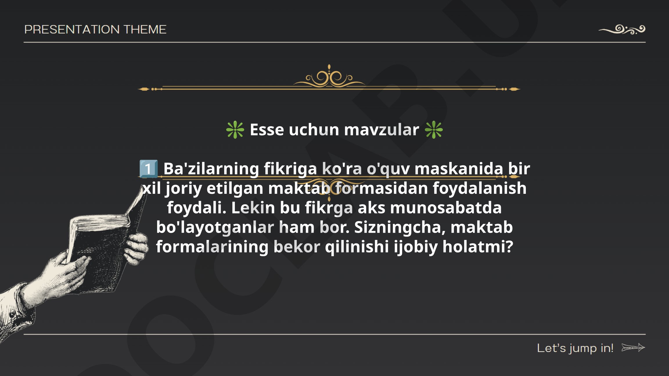 Maktab formalarining bekor qilinishi ijobiy holatmi?