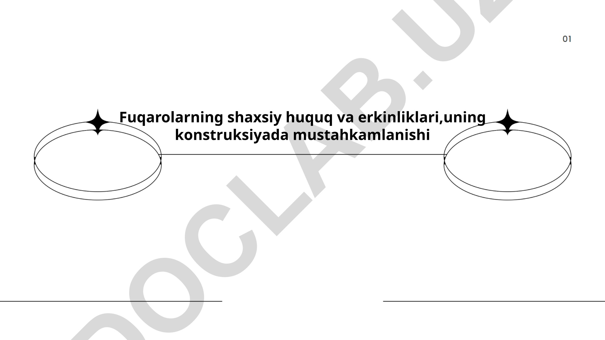 Fuqarolarning shaxsiy huquq va erkinliklari, ularning konstruksiyada mustahkamlanishi