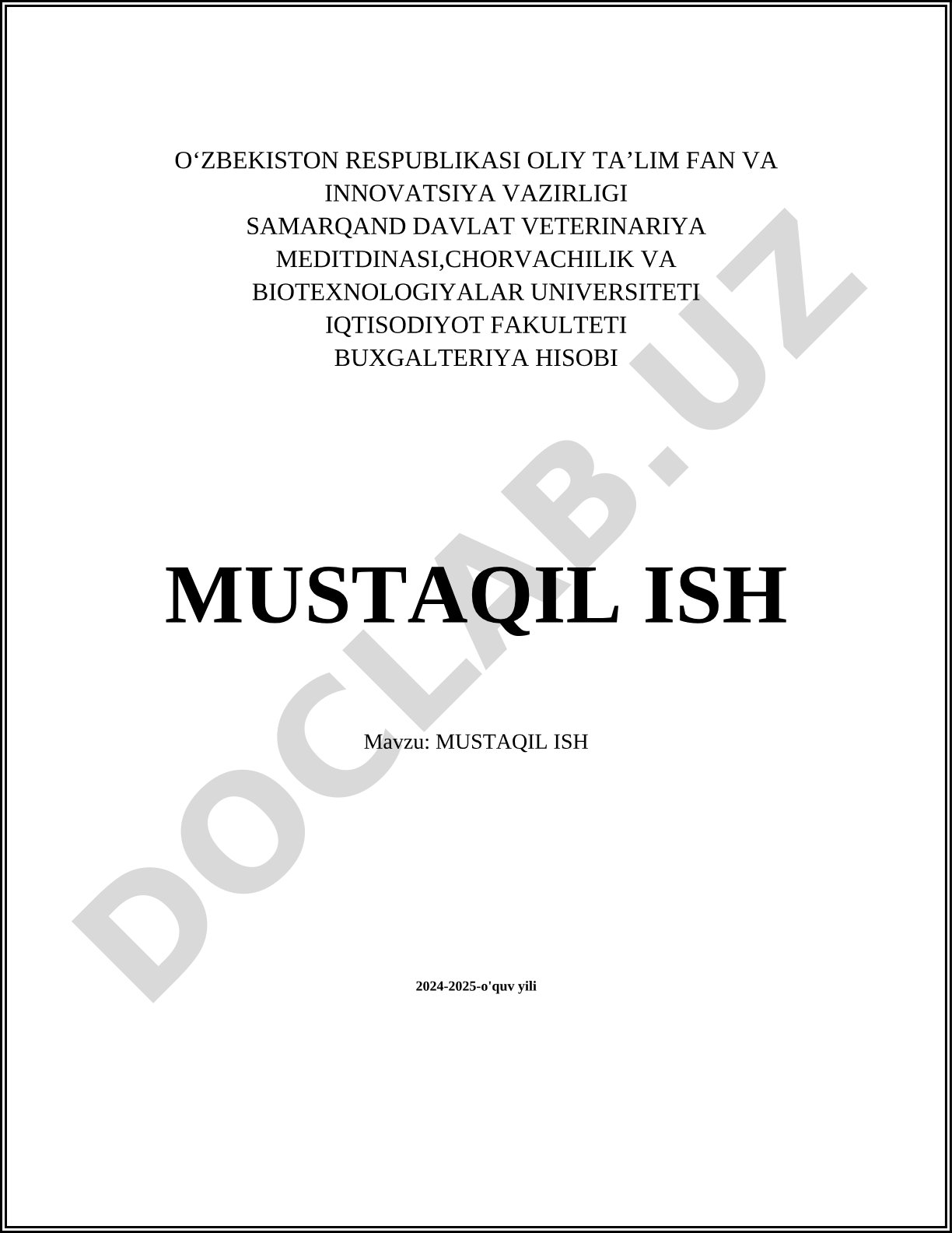 Mustaqil ishning ahamiyati, rejalashtirish va vaqtni boshqarish