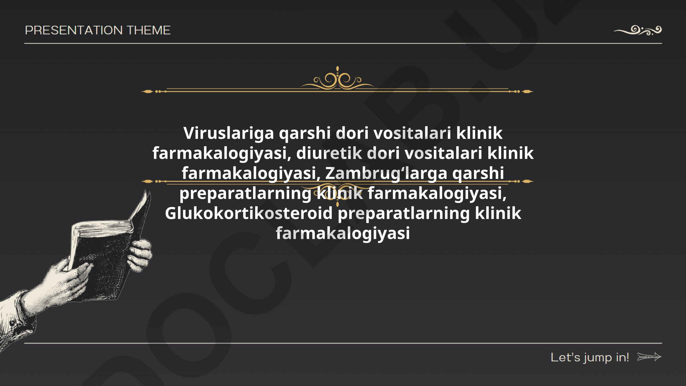 Viruslarga qarshi dori vositalari va diuretik preparatlar klinik farmakologiyasi