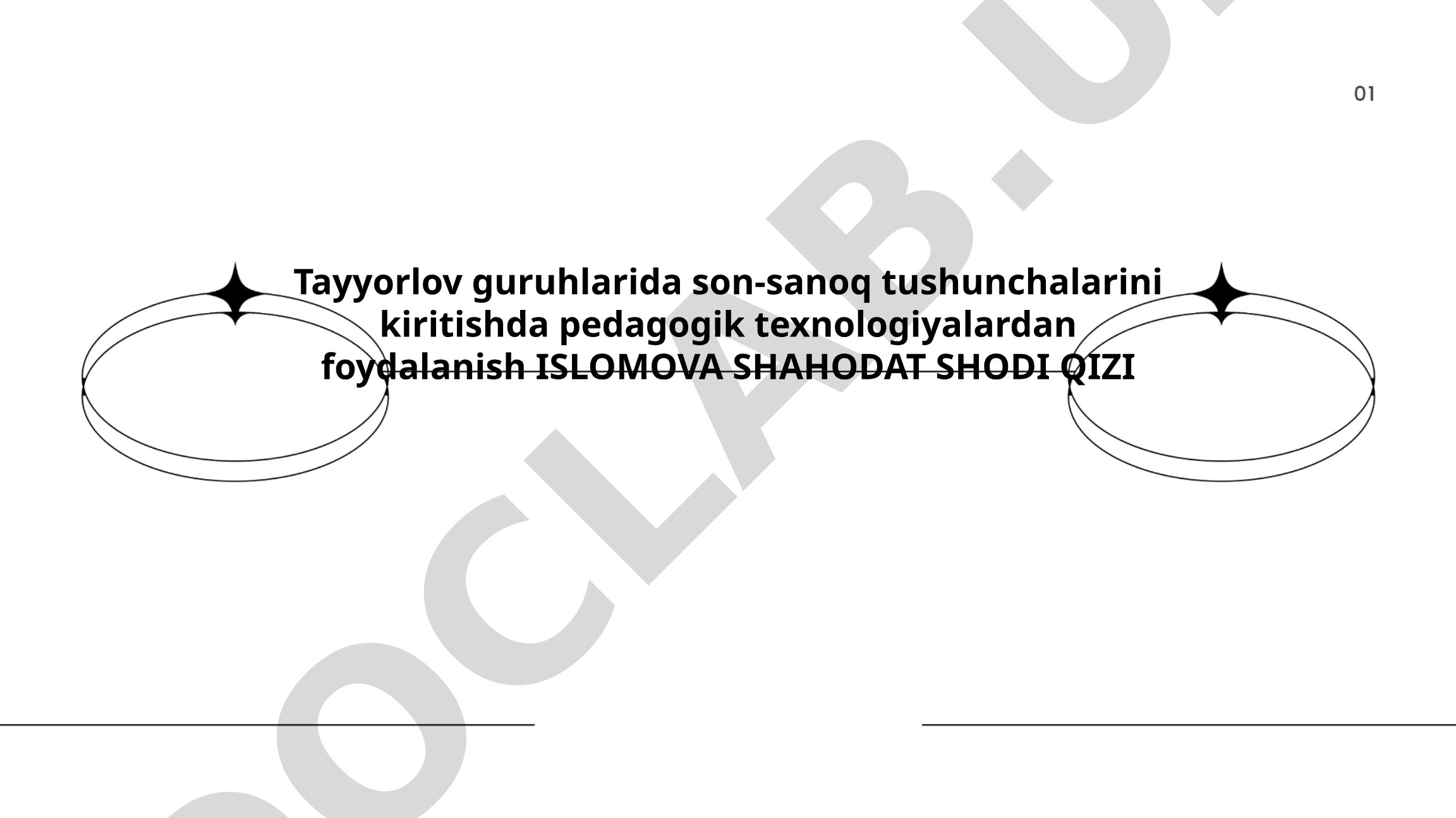 Tayyorlov guruhlarida son-sanoq tushunchalarini kiritishda pedagogik texnologiyalardan foydalanish
