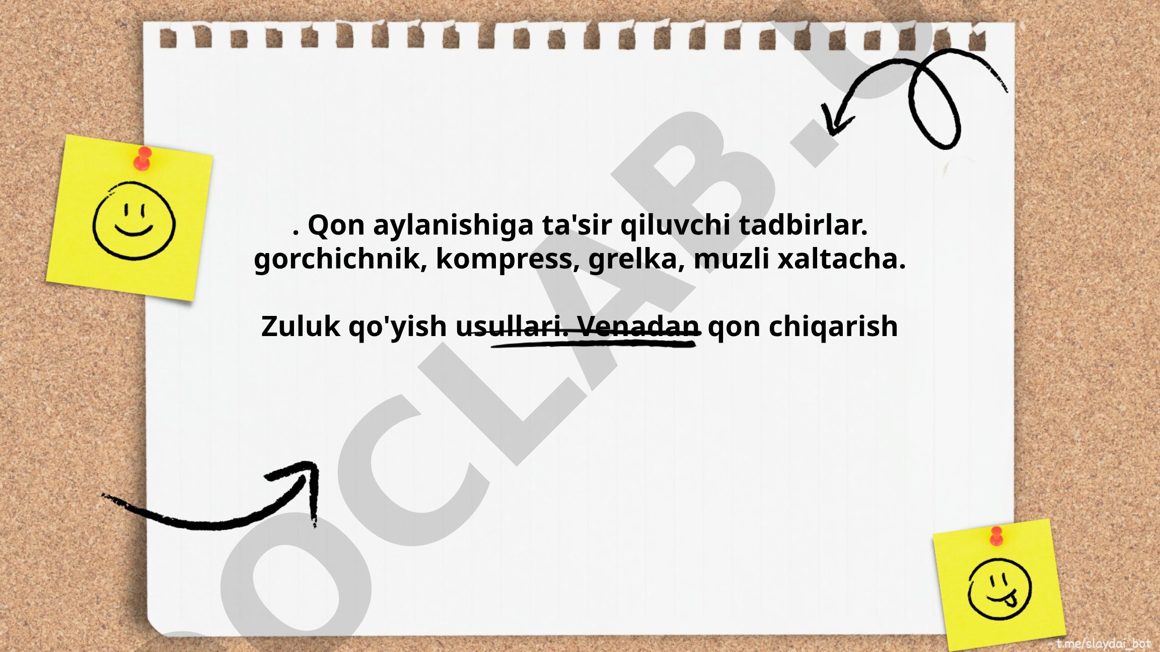 Qon aylanishiga ta'sir qiluvchi tadbirlar