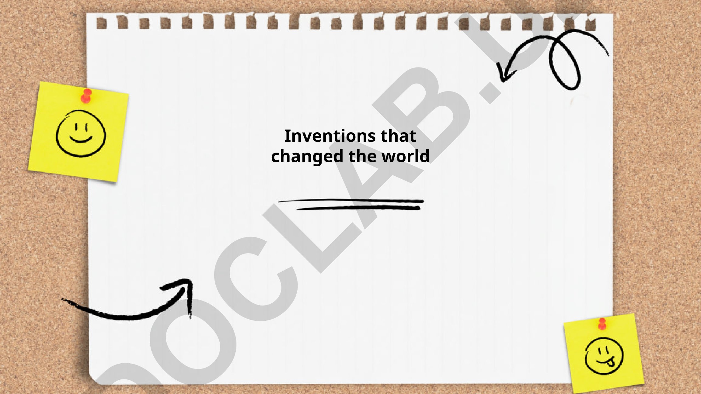 Inventions that changed the world
