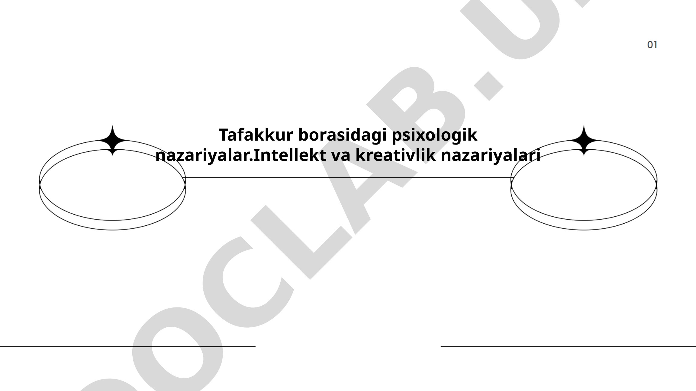Tafakkur borasidagi psixologik nazariyalar va intellekt darajalari