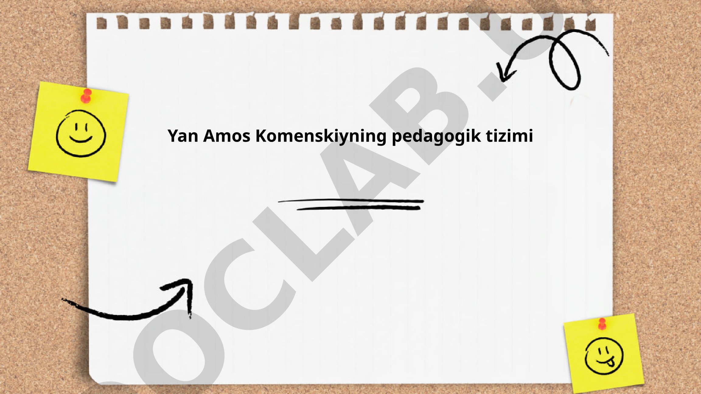 Yan Amos Komenskiyning pedagogik tizimi