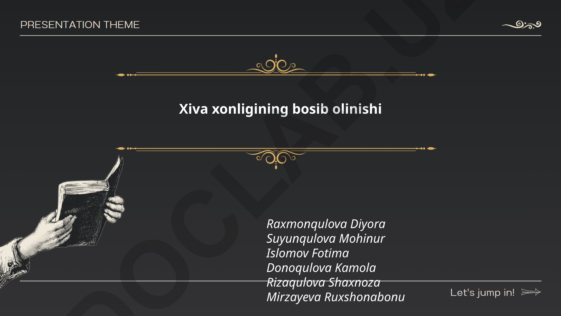 Xiva Xonligining tarixi va Rossiya imperiyasi tomonidan bosib olinishi