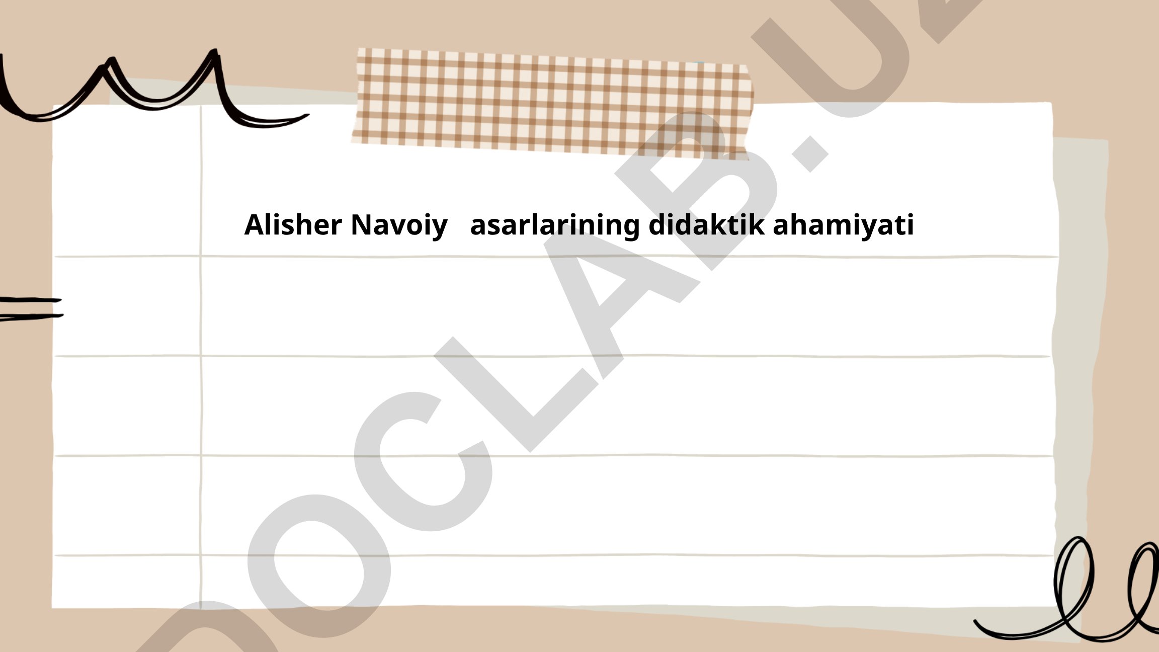 Alisher Navoiy asarlarining didaktik ahamiyati
