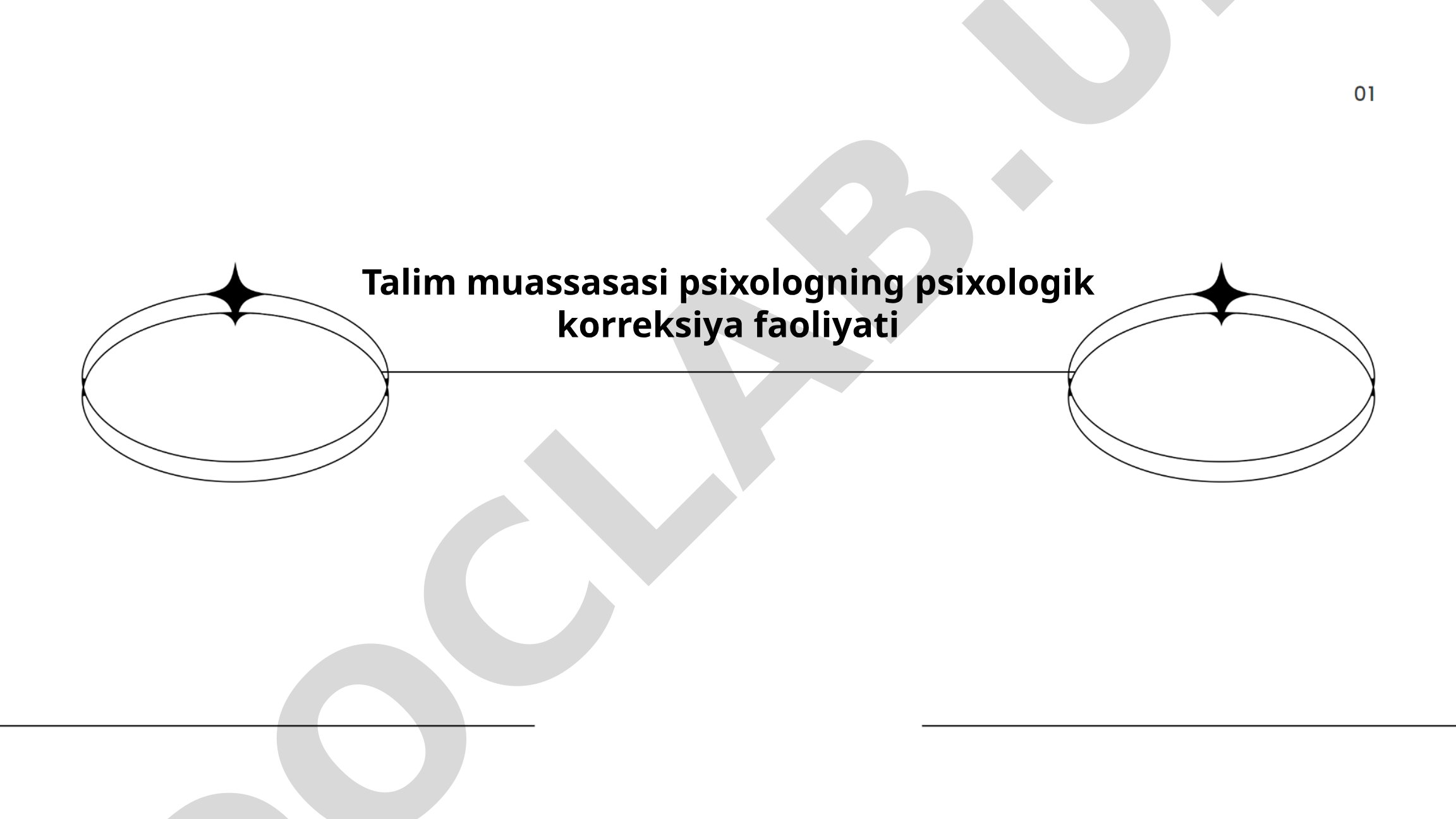 Talim muassasasi psixologining psixologik korreksiya faoliyati