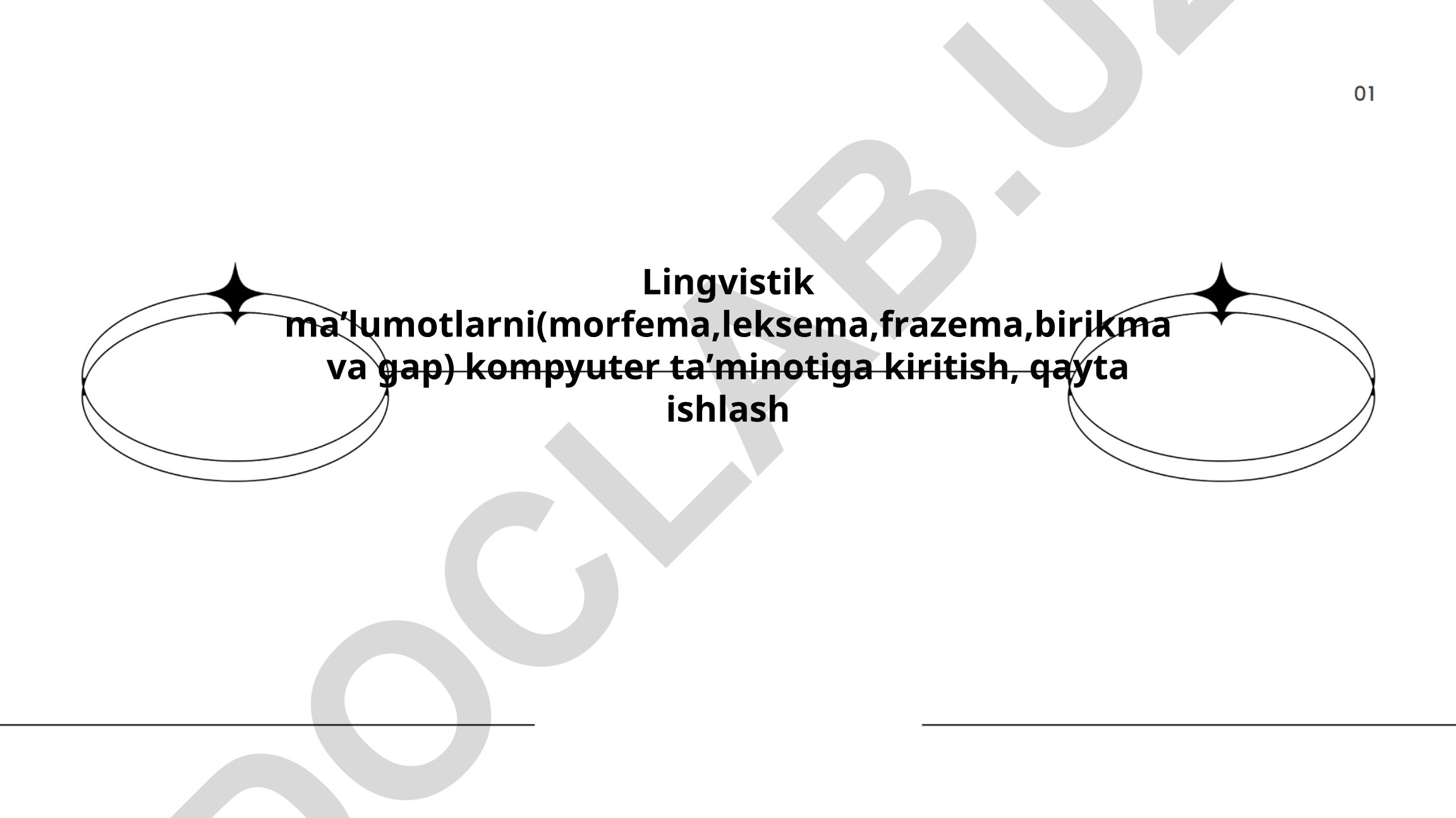 Lingvistik maʼlumotlarni kompyuter taʼminotiga kiritish va qayta ishlash