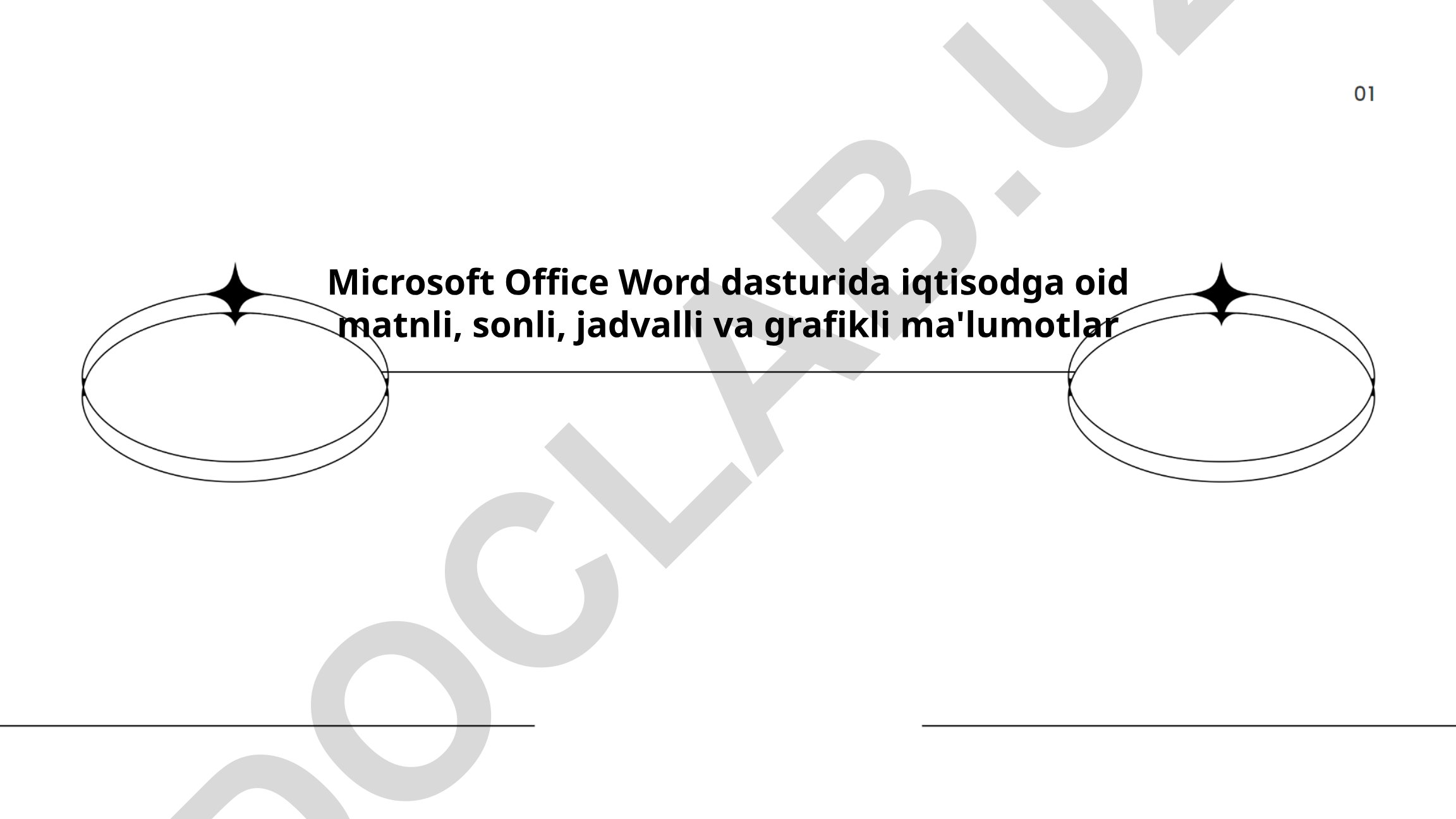 Iqtisodiy ko'rsatkichlarni Word dasturida taqdim etish