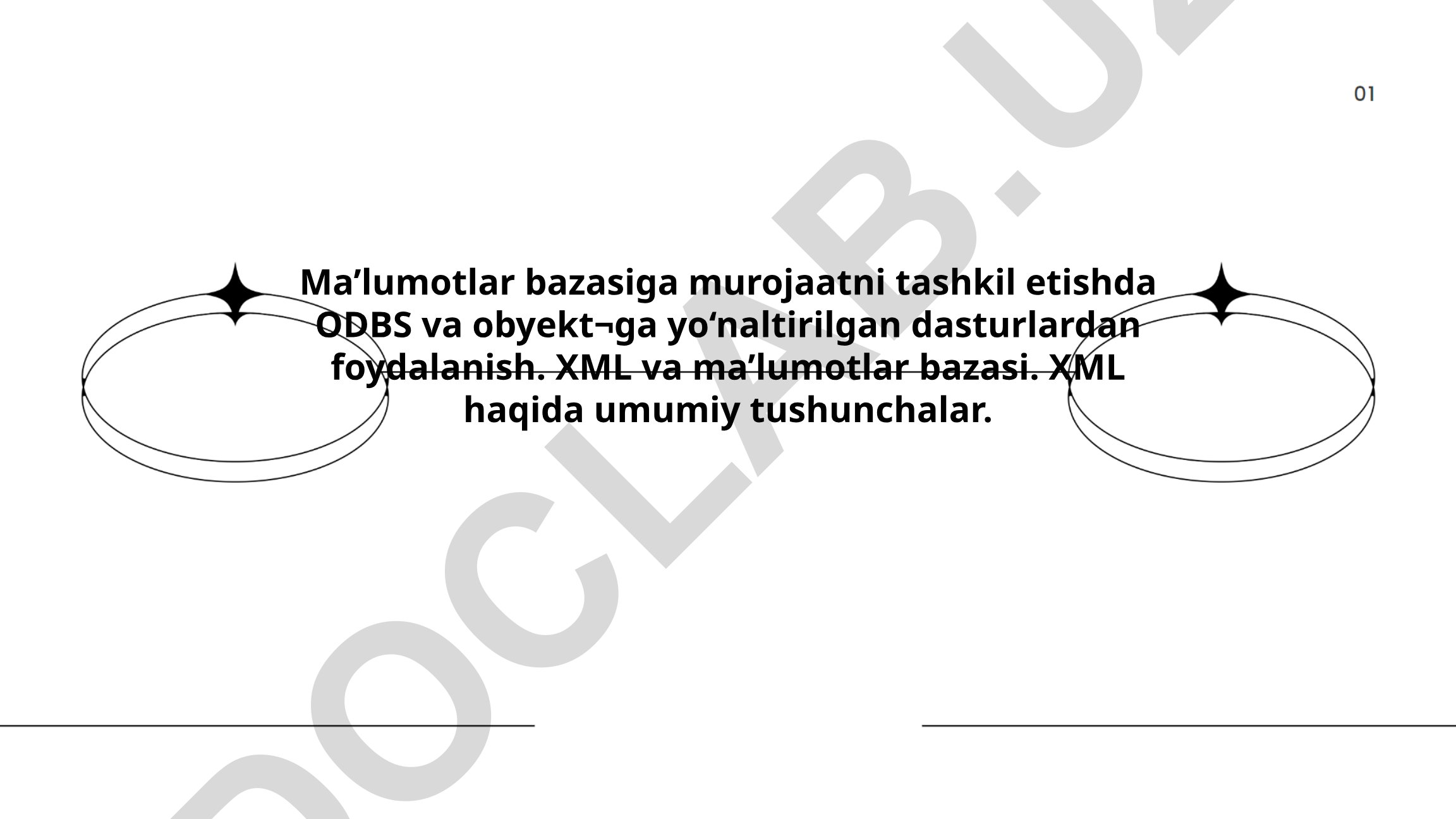 Ma'lumotlar bazasiga murojaatni tashkil etishda ODBS va obyektga yo'naltirilgan dasturlardan foydalanish