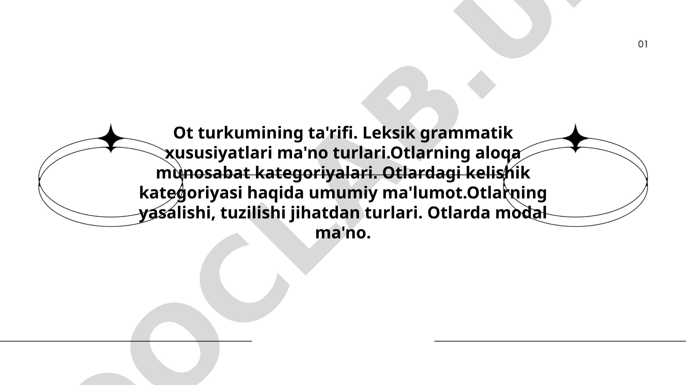 Ot turkumining ta'rifi va grammatik xususiyatlari