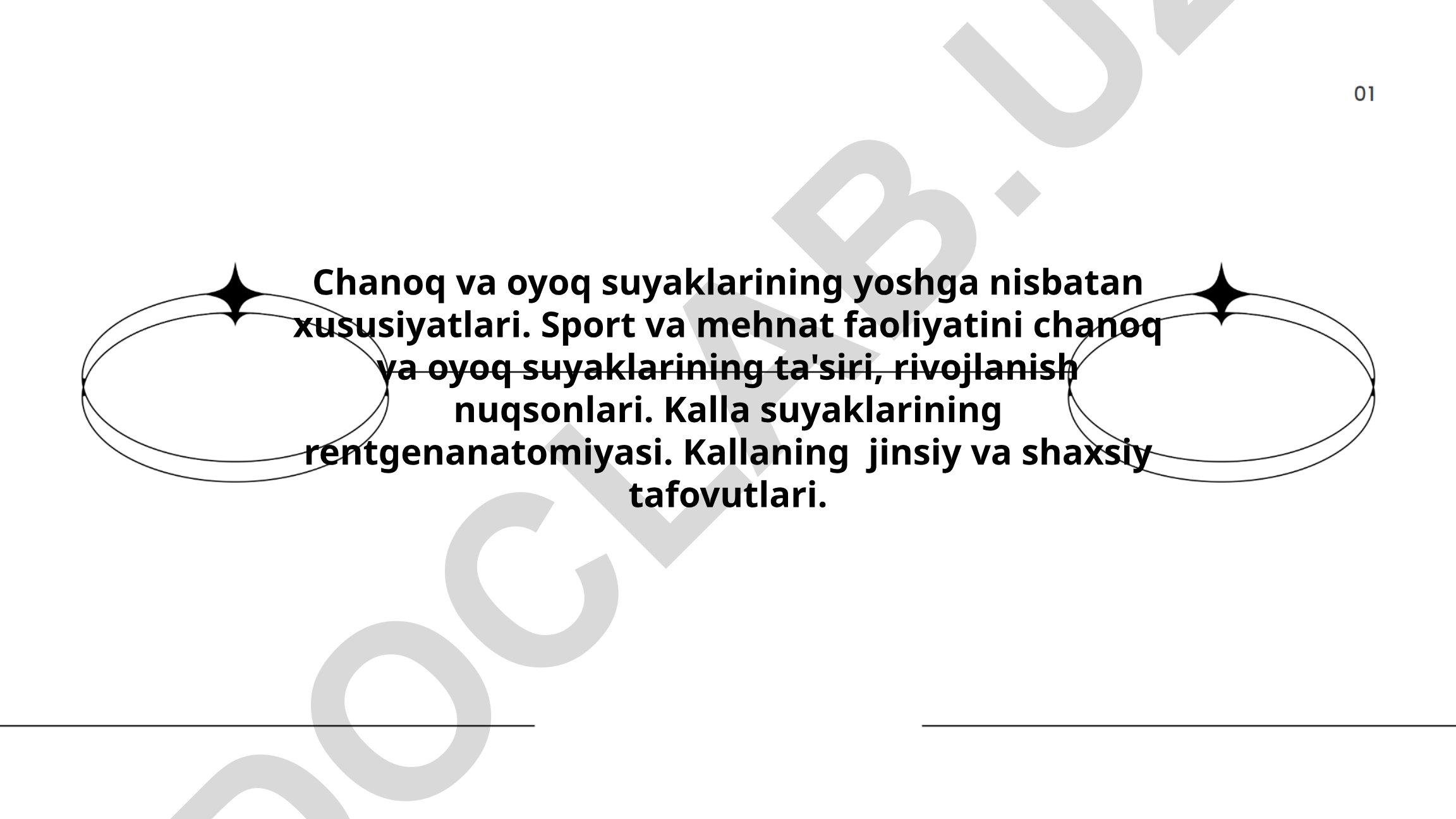 Chanoq va oyoq suyaklarining yoshga nisbatan xususiyatlari va sport faoliyatiga ta'siri