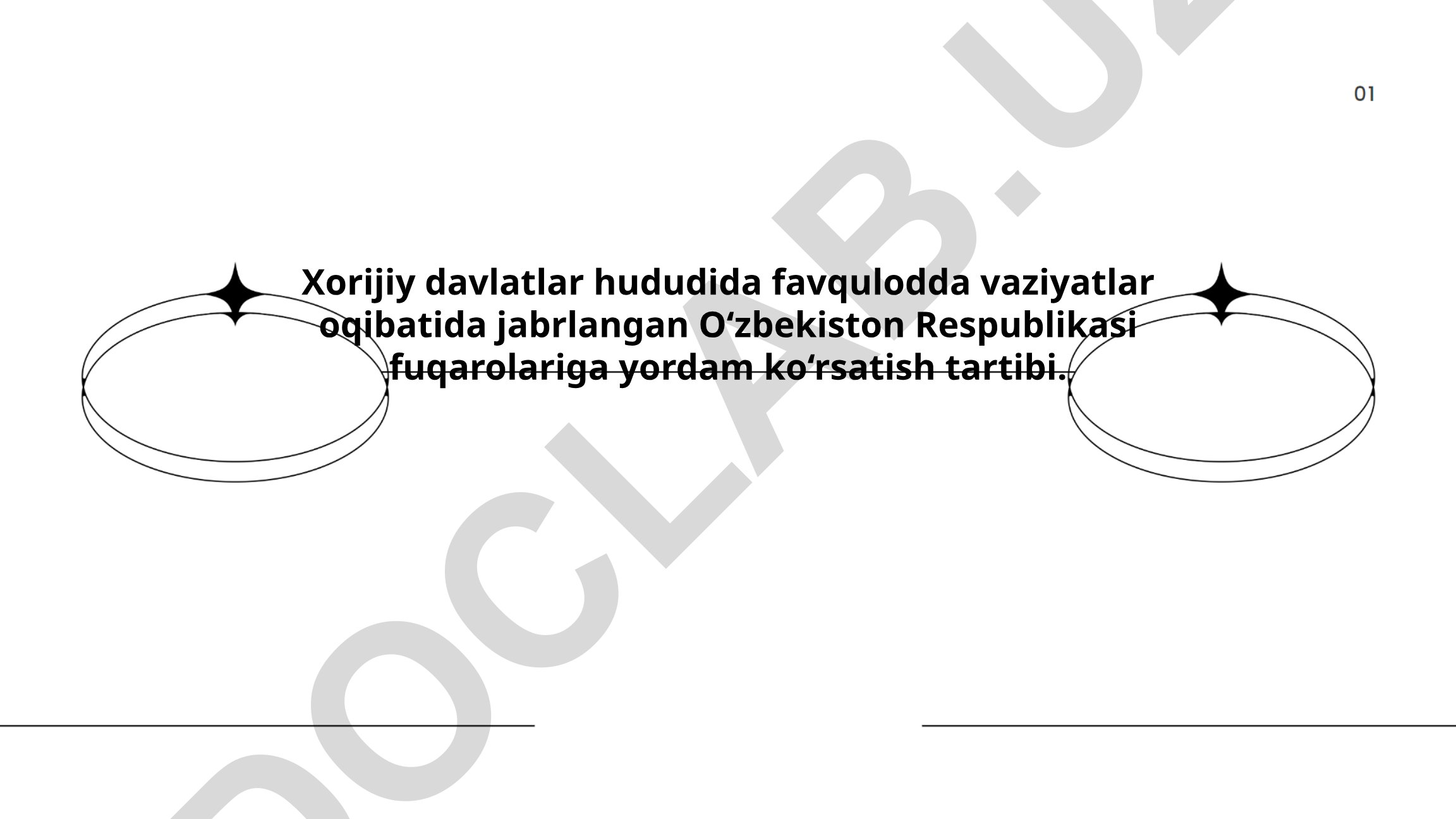 Xorijiy davlatlarda favqulodda vaziyatlarda jabrlangan fuqarolarga yordam ko'rsatish tartibi