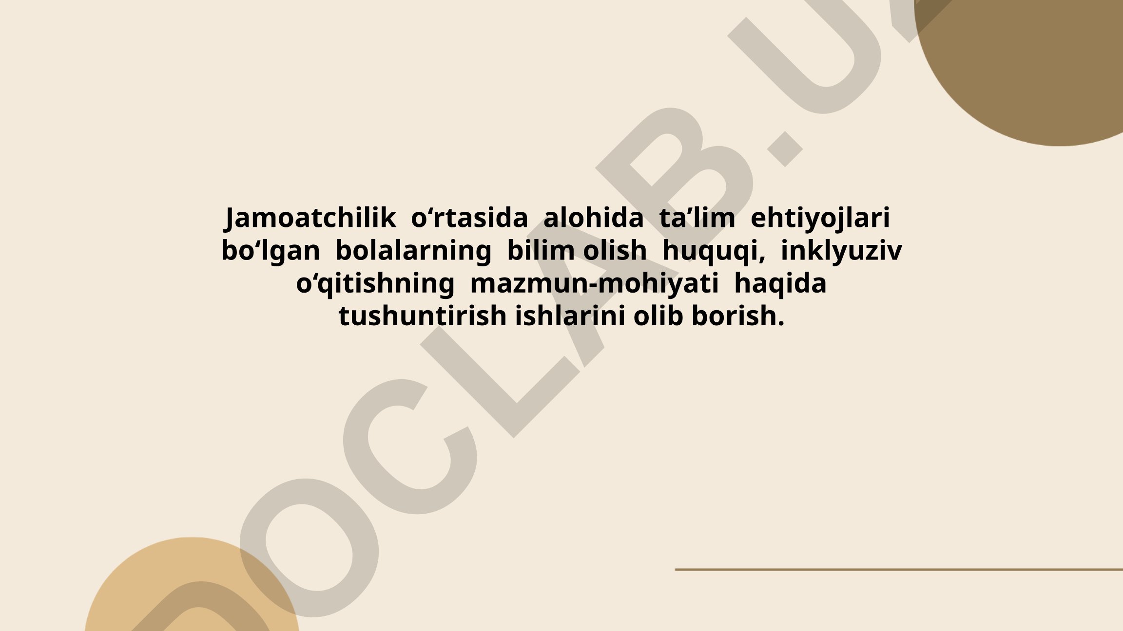 Alohida ta'lim ehtiyojlari bo'lgan bolalarning bilim olish huquqi va inklyuziv o'qitish