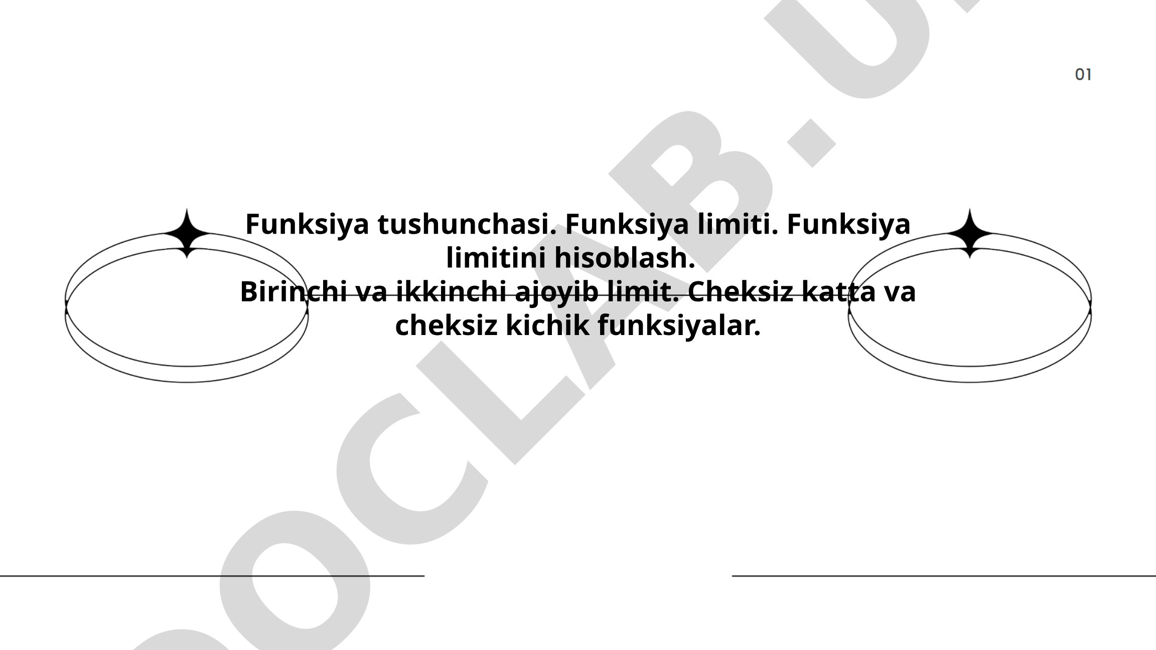 Funksiya tushunchasi va limiti