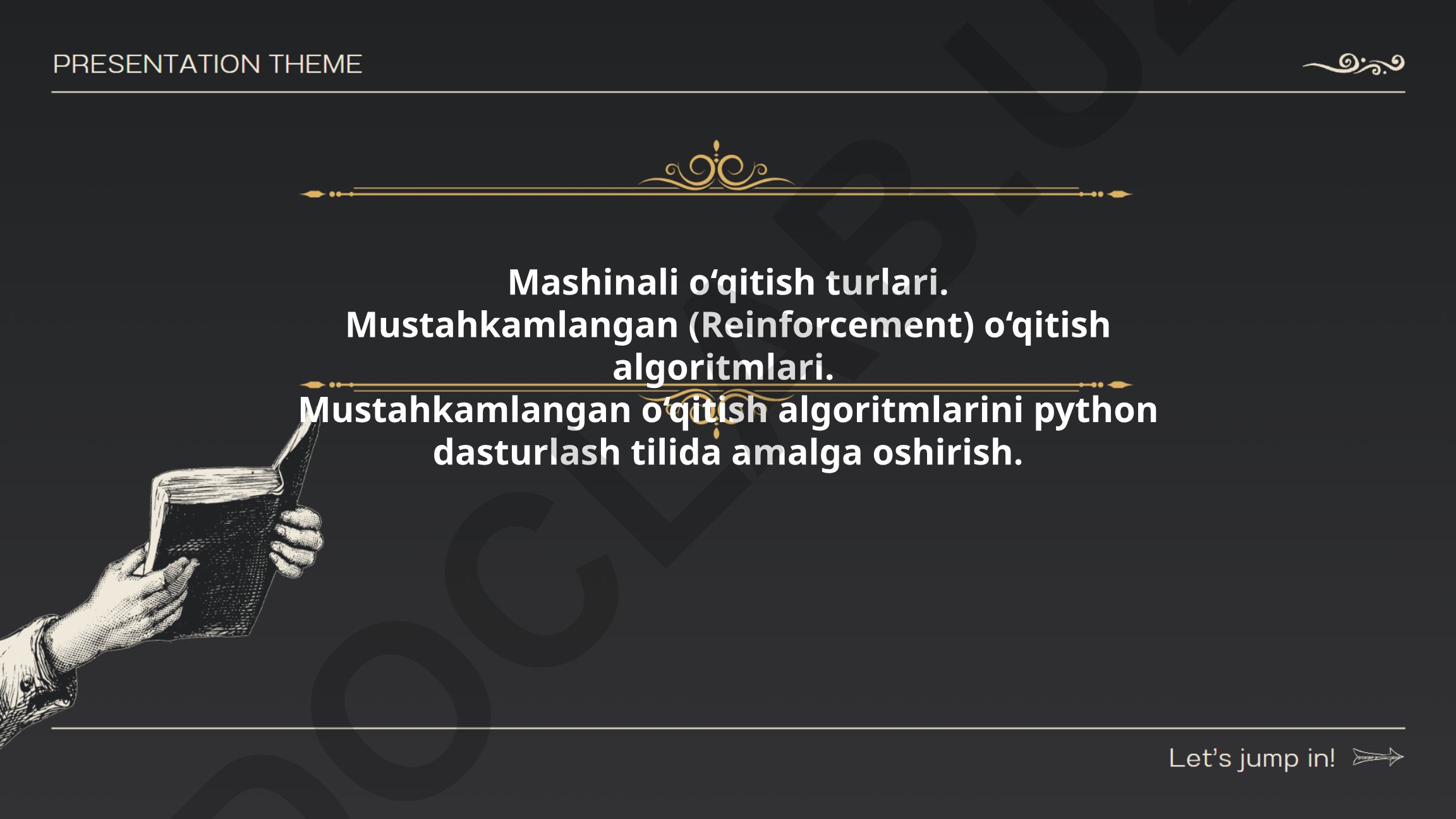 Mustahkamlangan o'qitish algoritmlari va ularning Python dasturlash tilida amalga oshirilishi