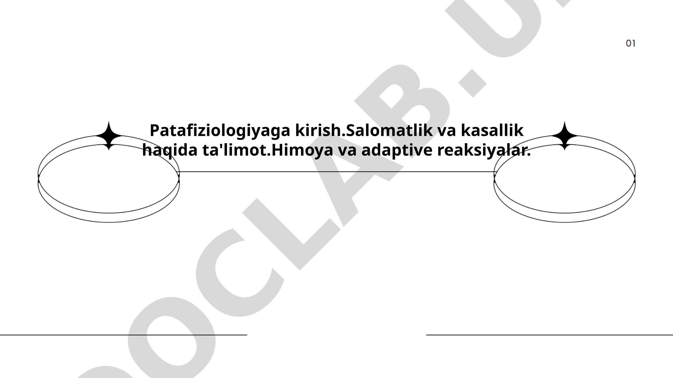 Patafiziologiyaga kirish. Salomatlik va kasallik haqida ta'limot. Himoya va adaptive reaksiyalar