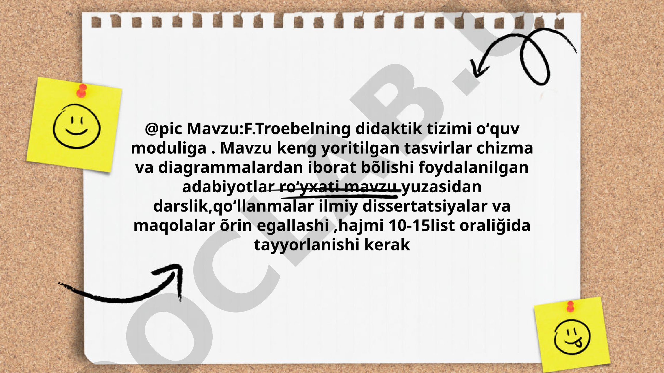 F.Troebelning didaktik tizimi oʻquv moduli