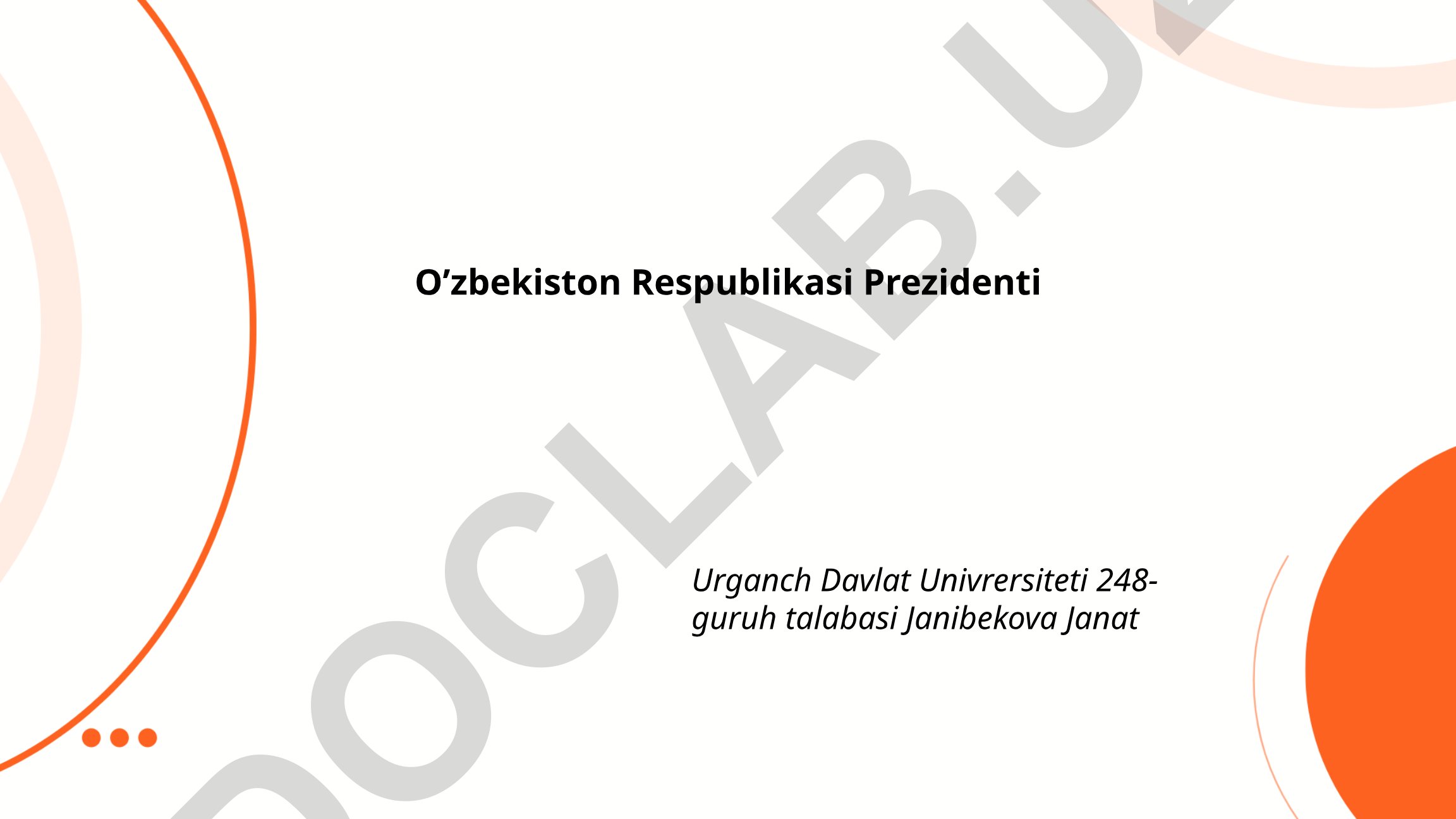 O'zbekiston Respublikasi Prezidenti lavozimi va saylovlari