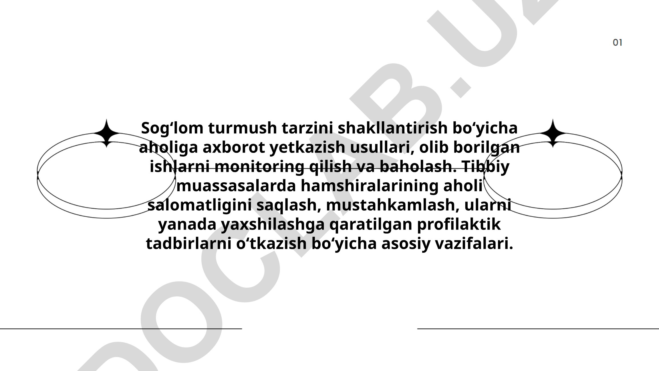 Sogʻlom turmush tarzini shakllantirishda axborot yetkazish usullari va profilaktik tadbirlar