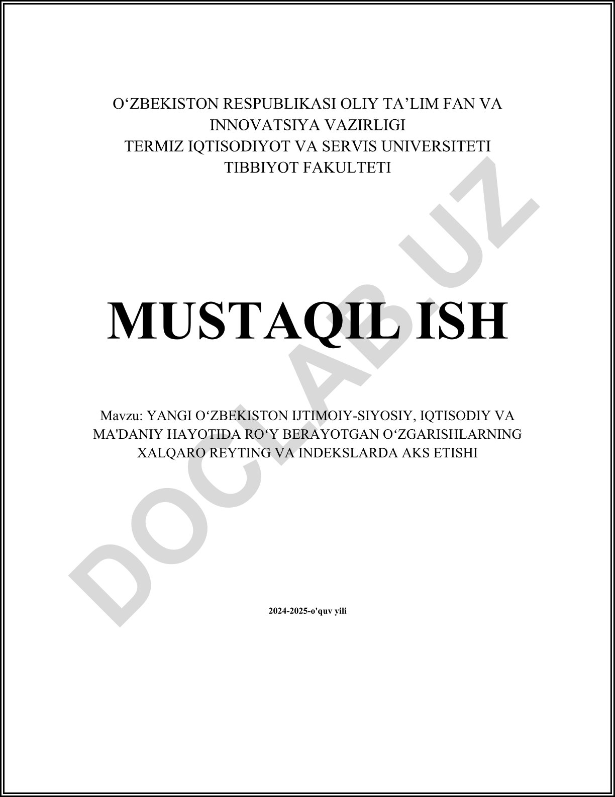 Yangi Oʻzbekistonning xalqaro reyting va indekslarda aks etishi
