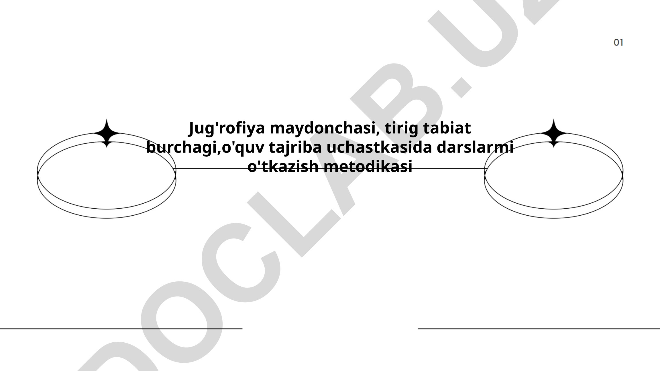 Jug'rofiya maydonchasi, tirig tabiat burchagi va o'quv tajriba uchastkasida dars o'tkazish metodikasi