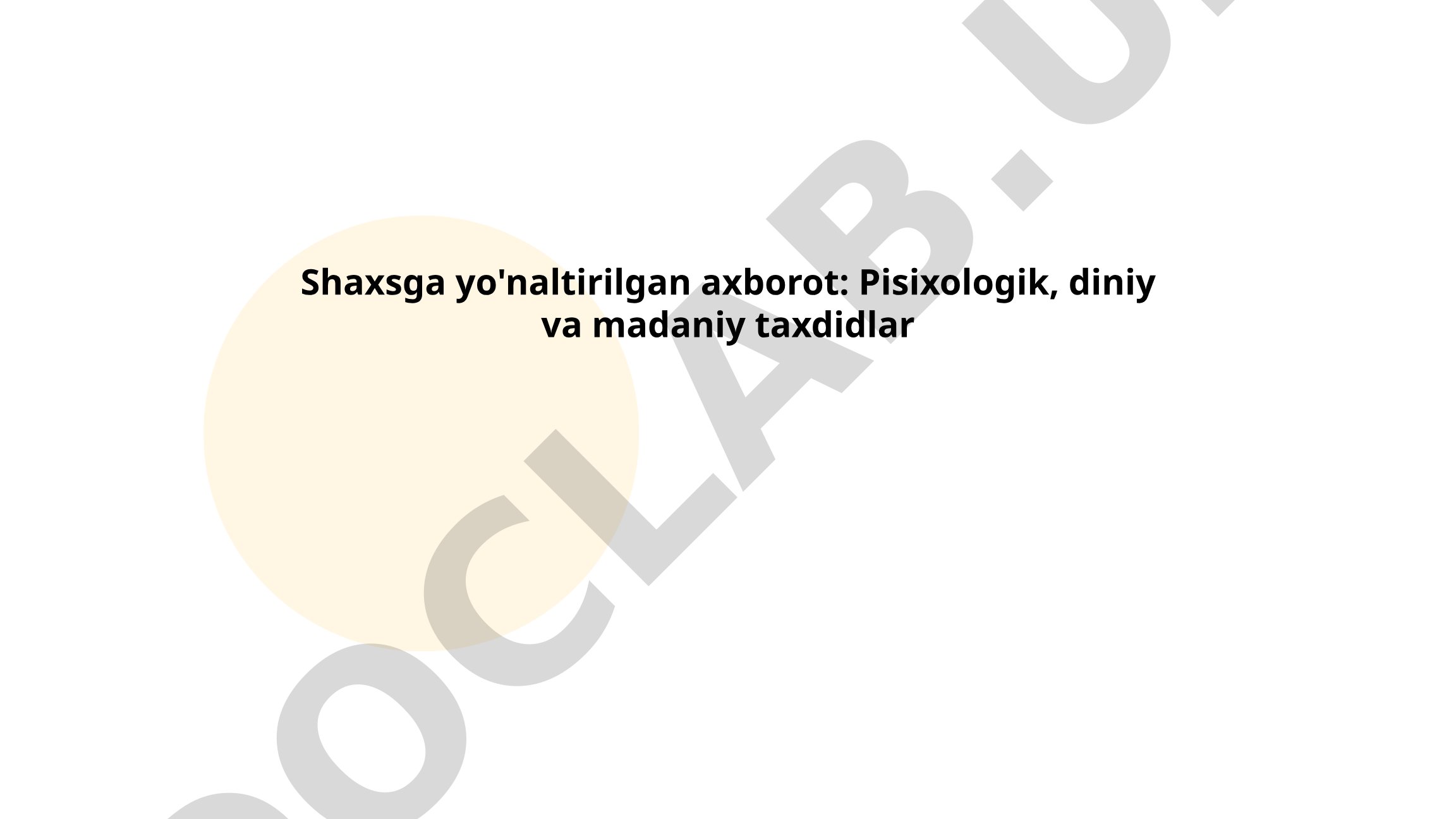 Shaxsiy axborot xavfsizligi va onlayn tahdidlar