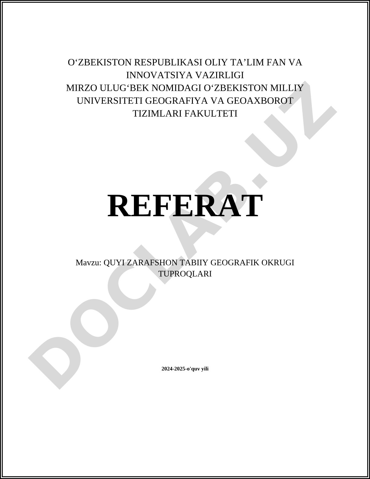 Quyi Zarafshon tabiiy geografik okrugi tuproqlari