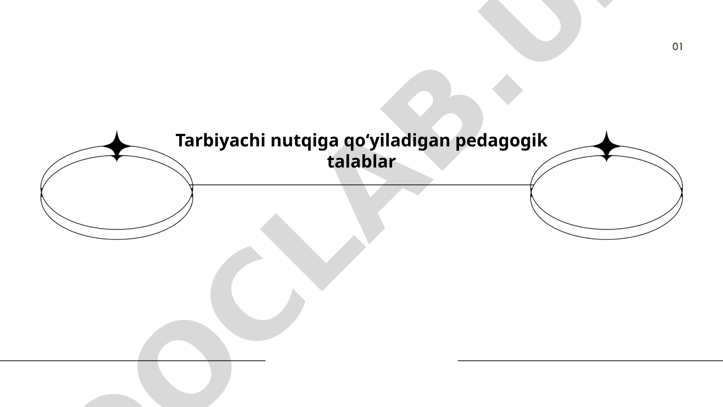 Tarbiyachi nutqiga qo'yiladigan pedagogik talablar