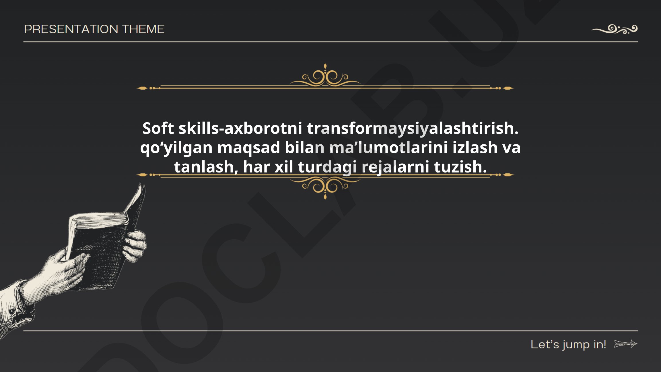 Soft skills - axborotni transformatsiyalashtirish va ma'lumotlarni tahlil qilish