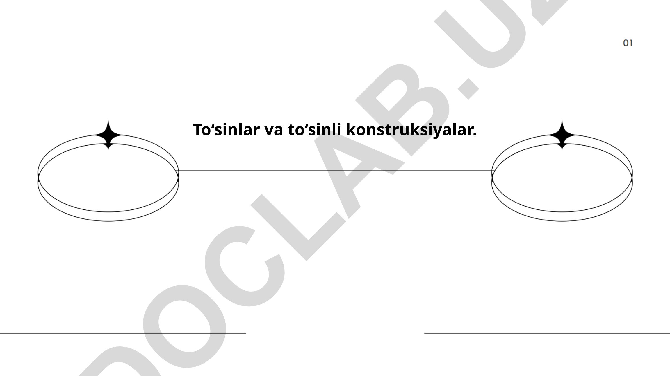 To'sinlar va to'sinli konstruksiyalar turlari, materiallari va vazifalari
