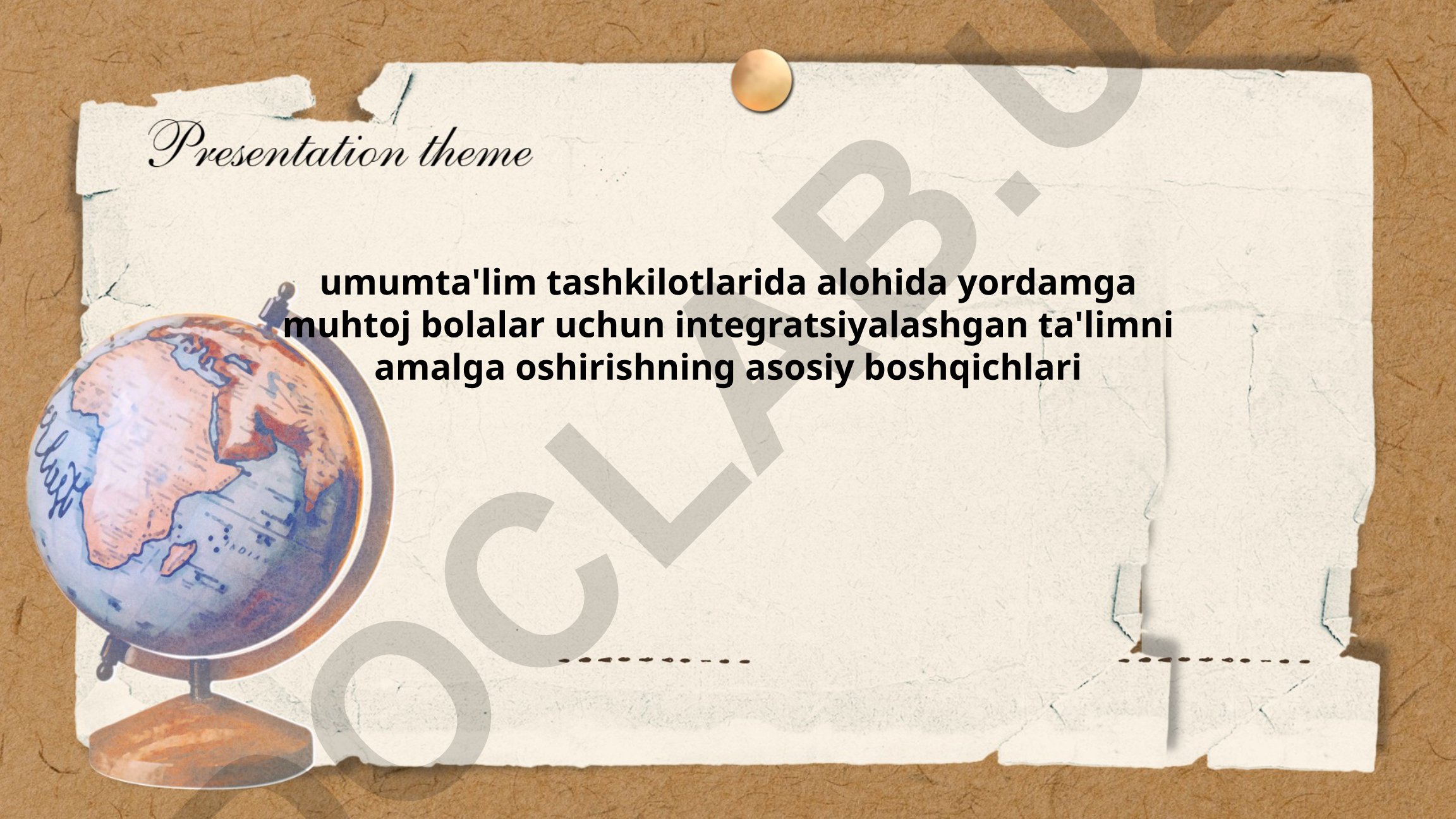 Umumta'lim tashkilotlarida alohida yordamga muhtoj bolalar uchun integratsiyalashgan ta'limni amalga oshirishning asosiy boshqichlari