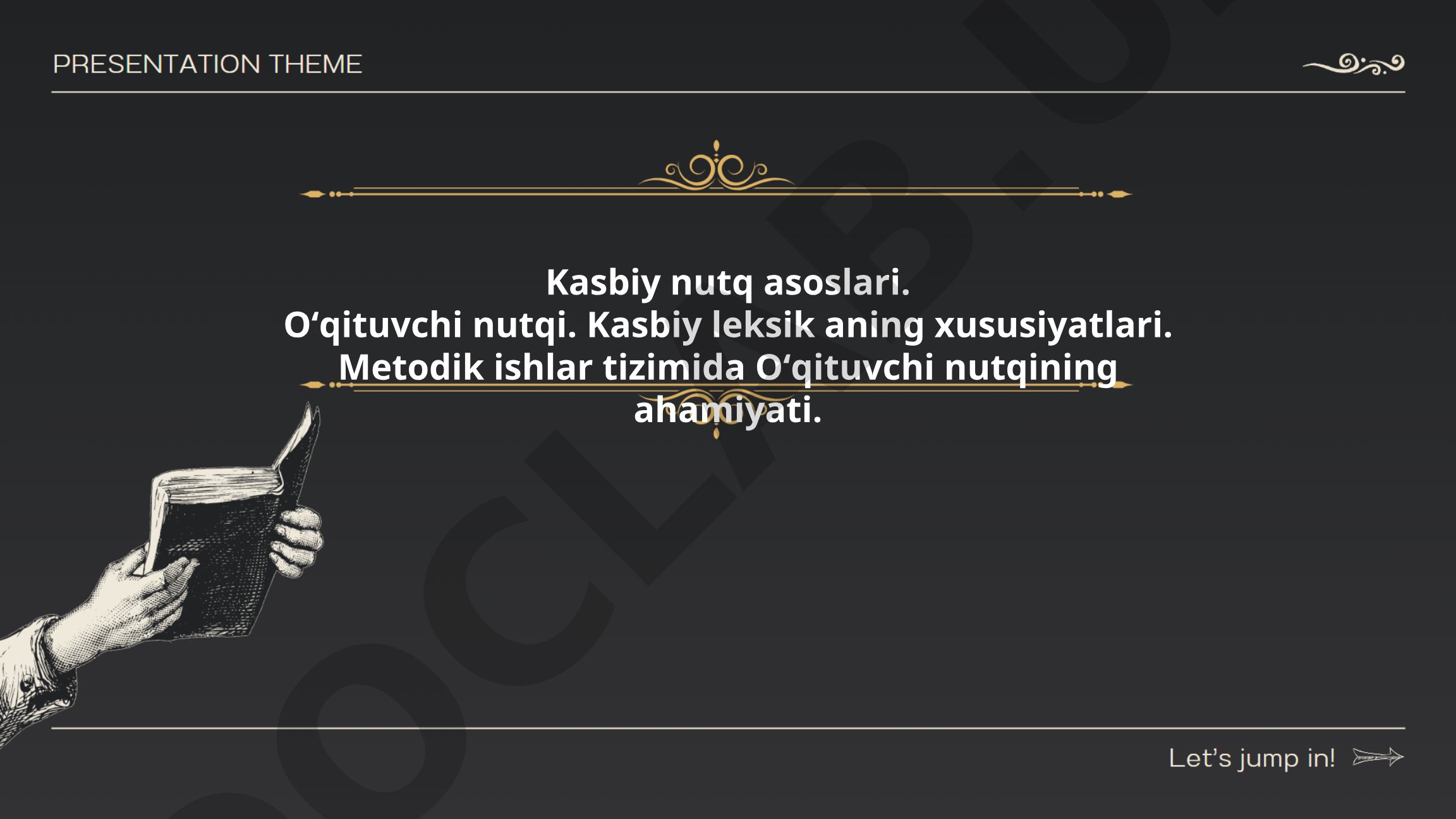 O'qituvchi nutqi va kasbiy leksikaning xususiyatlari