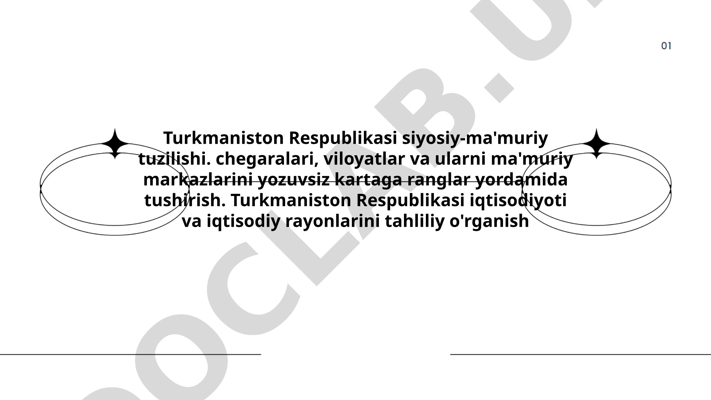 Turkmaniston Respublikasi siyosiy-ma'muriy tuzilishi va iqtisodiyoti