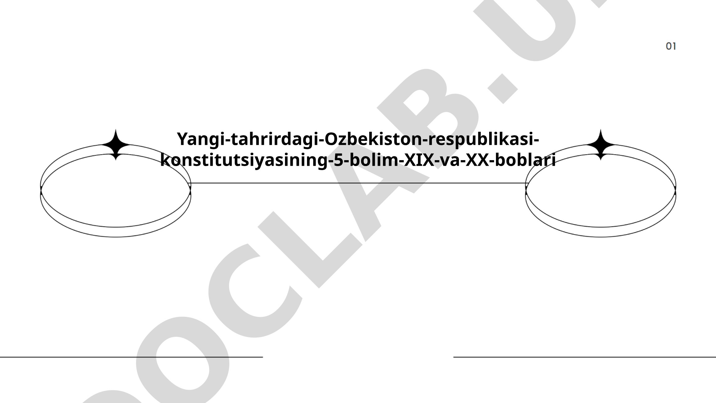 O'zbekiston Respublikasi Konstitutsiyasining 5-bo'limi XIX va XX boblari
