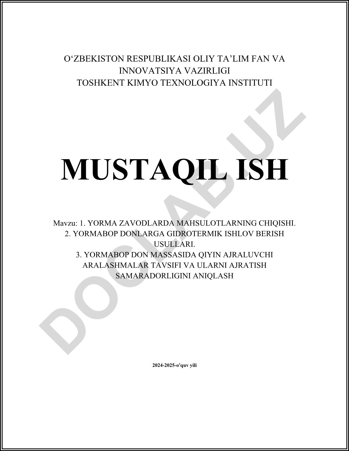 Yorma zavodlarida mahsulot hajmini oshirish va samaradorlik usullari