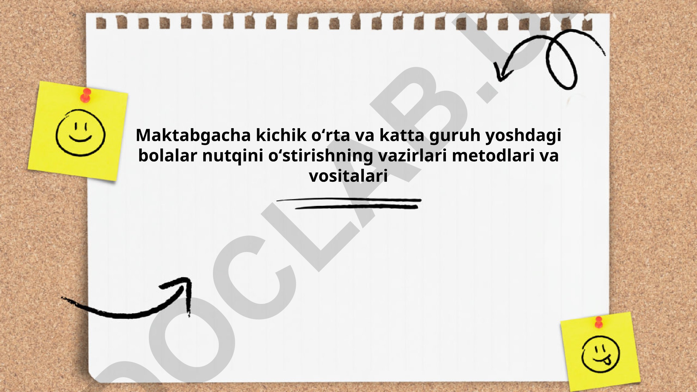 Maktabgacha yoshdagi bolalar nutqini o'stirish metodlari va vositalari