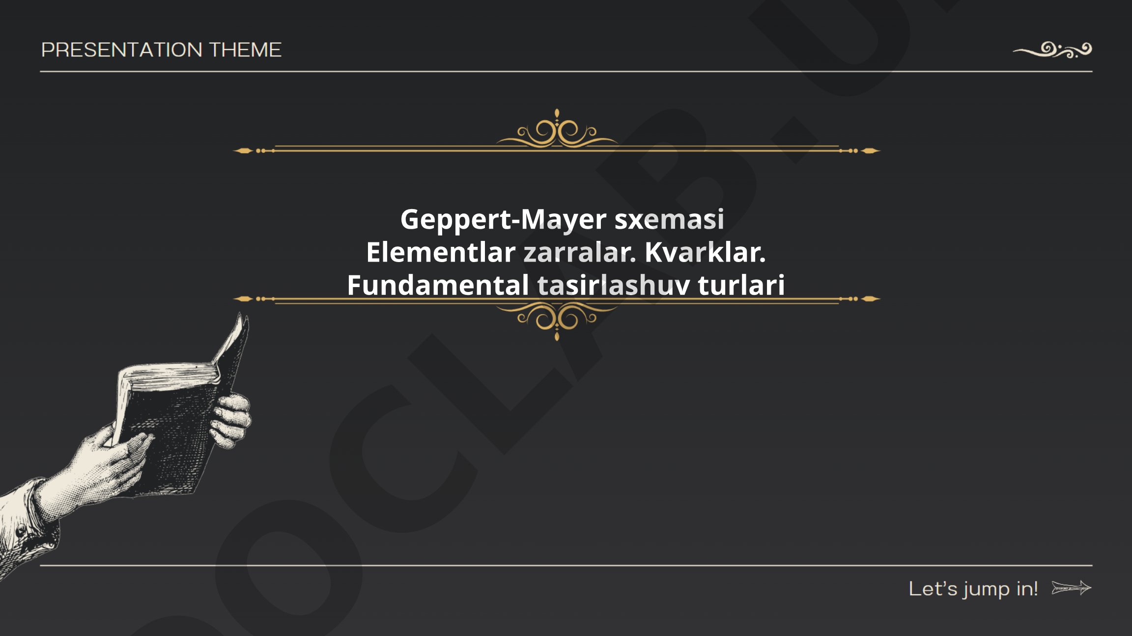 Geppert-Mayer sxemasi, elementar zarralar va kvarklar