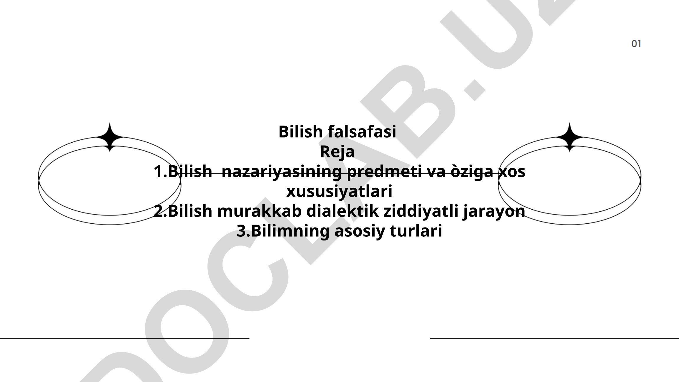 Bilish falsafasi va bilish nazariyasining asoslari