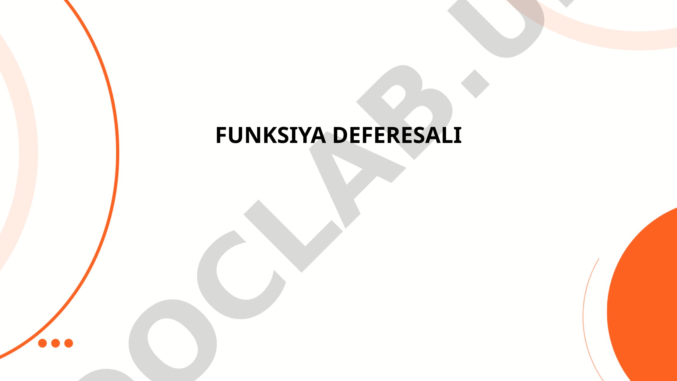 Funksiya tushunchasi, aniqlanish sohasi va qiymatlar sohasi