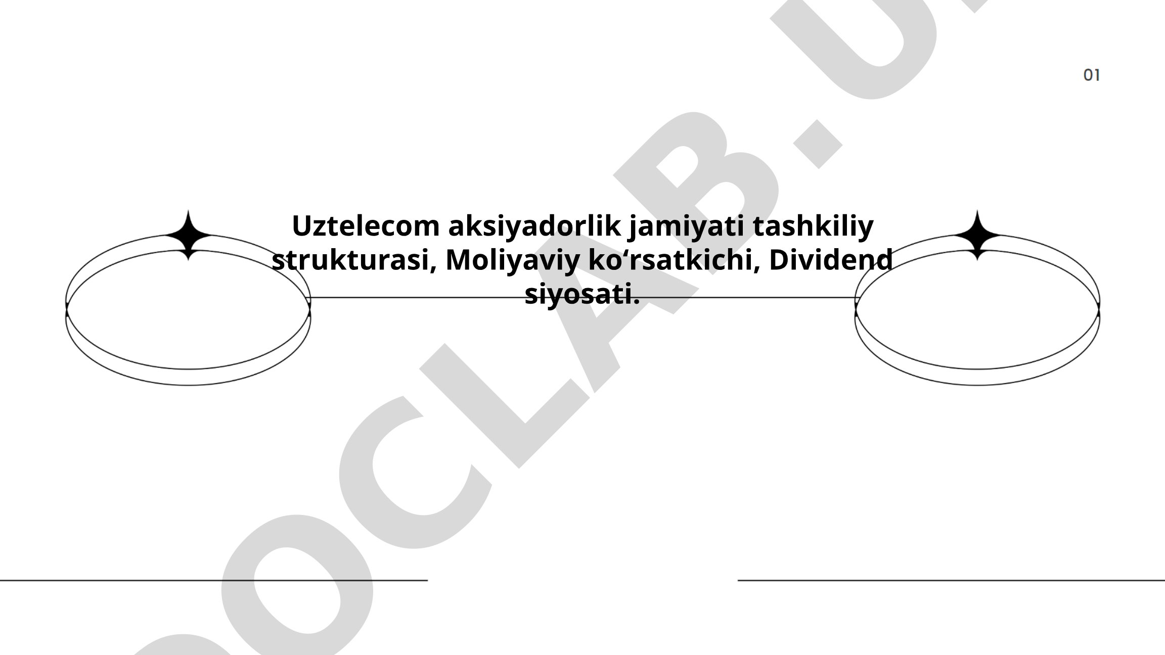 Uztelecom aksiyadorlik jamiyati tashkiliy strukturasi, moliyaviy ko'rsatkichi va dividend siyosati